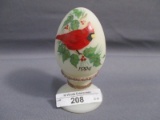Fenton Art Glass 1994 Cardinal egg