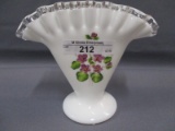 Fenton Art Glass Violets in Snow 5