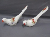 Fenton Art Glass 2 Happiness birds as shown