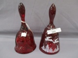 Fenton Art Glass 2 bells as shown