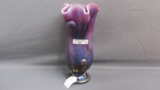 Fenton Art Glass plum opal napkin vase