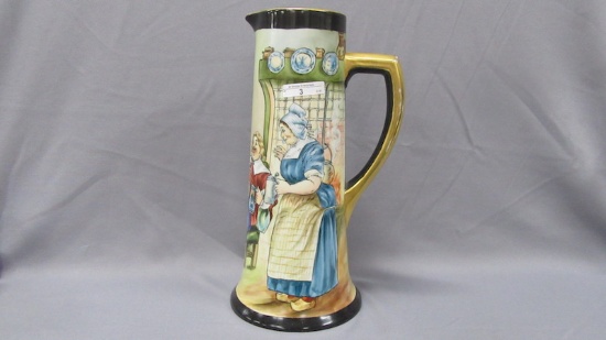 Massive 13.5" hand painted tankard with exception detail. This is one of th