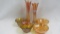Imperial Carnival Glass 6 pcs marigold as shown