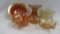 Imperial Carnival Glass 5 pcs marigold as shown