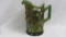 Northwood Carnival Glass green Acorn Burr water pitcher