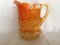 Northwood Carnival Glass marigold Grape & Cable water pitcher