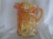Northwood Carnival Glass MArigold Cherry & Cable water pitcher