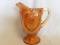 Dugan Carnival Glass marigold Jeweled Heart water pitcher