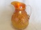 Dugan Carnival Glass marigold Vineyard water pitcher