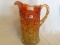 Imperial Carnival Glass marigold Crab Claw water pitcher