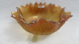 Fenton Carnival Glass mari Orange Tree Fruit bowl