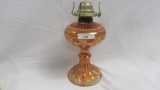 Imperial Carnival Glass marigold Zipper Loop lamp