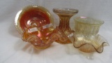 Imperial Carnival Glass 5 pcs marigold as shown