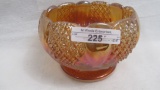 Vintage Carnival Glass marigold Pineapple rosebowl