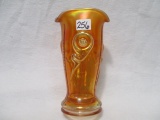 Northwood Carnival Glass marigold Tornado vase- small size. Nice color
