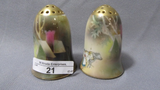 RS Germany scenic salt pepper set- RARE