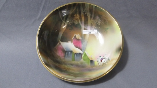 RS Germany 8" bowl with Horse and cottage