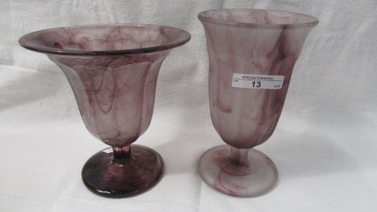 2 Davidson Purple Cloud  Vases