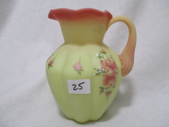 Fenton burmese HP syrup pitcher