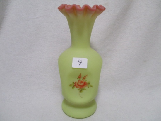 Fenton burmese 7" vase
