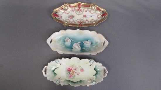 3 RS Prussia 9" relish trays