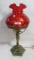 Fenton coin dot table lamp. Awesome lit up