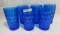 6 Fenton  blue ice tea glasses