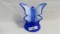 Fenton blue slag butterfly