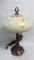 Fenton 100 years decorated table lamp.#202