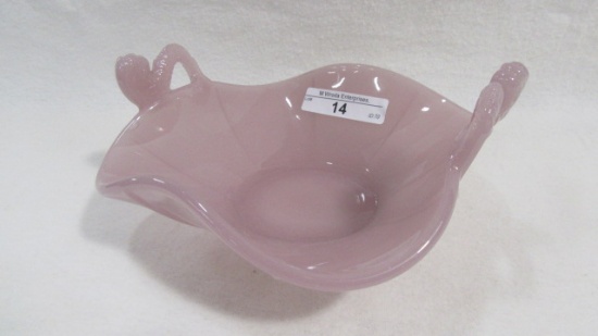 Fenton Lilac 6" dolphin handled nappy