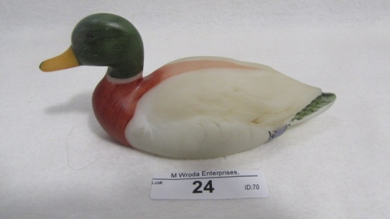Fenton decorated Mallard duck