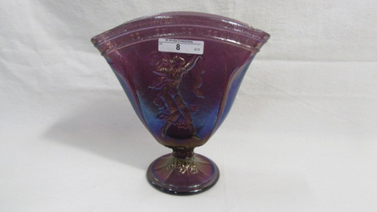 Fenton danicing lady fan vase