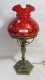 Fenton coin dot table lamp. Awesome lit up