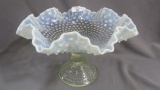 Fenton large hobnail french opal compote
