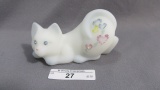 Fenton decorated pouncing kitty