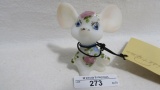 Fenton decorated mouse - L Piper
