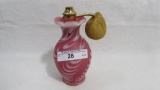 Fenton cranberry opal swirl atomizer bottle- RARE