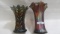 Vinatge Carnival Glass 2 Northwood vases. 6.5