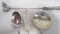 Sterling snuffer & Oyster cracker laddle along with coin handle cheese knif