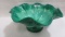 Fenton mongolian green rib bowl 9 x 5