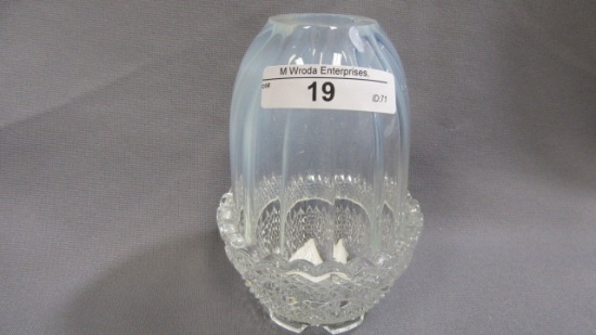 Fenton opalescent 2 pc fairy light