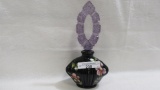 Fenton decorated perfume bottle