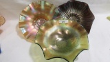 3 carnival glass bowls as shown