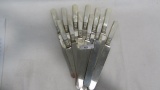 Mother of Pearl handled Sterling Silver knives- 12 ct total