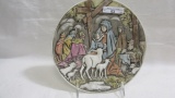 Fenton decorated christmas plate as shown