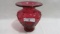 Fenton cranberry drapery vase. 2nd of 3 in a progressive set