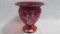 Fenton red stretch decorated flared 6