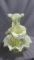 Fenton 4pc vaseline opal 4 lily epergne