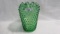 Fenton green Hobnail cupped in vase