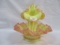 Fenton burmese 3 lily epergne